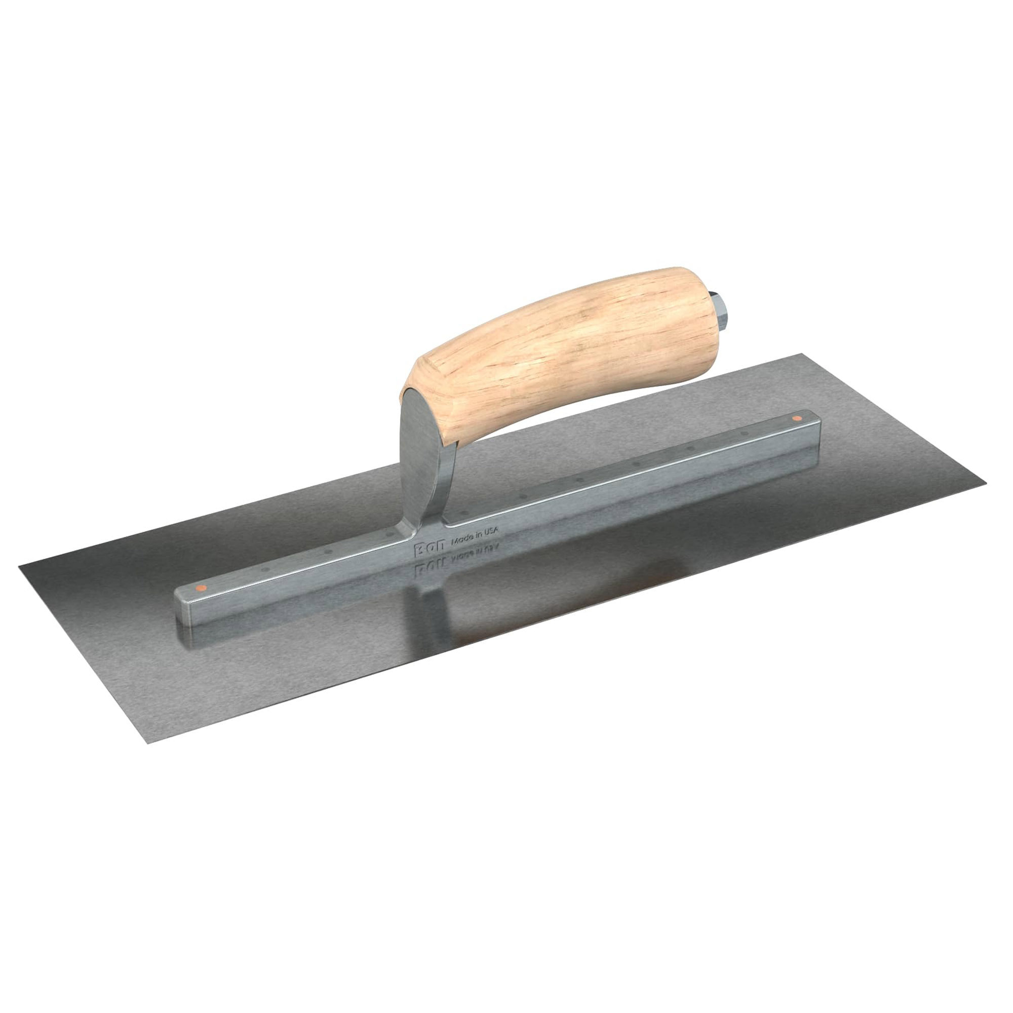 Bon Steel City, Finish Trowel - Sq. - CarSteel - 14 x 5 - Wd, Blade Material Carbon Steel, Blade Length 14 in, Blade Width 5 in, Model# 66-232